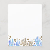 Budget Blue Seashells Beach Baby shower-uitnodigin (Achterkant)