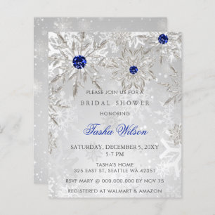 Budget Blue Snowflake Bridal Shower