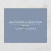 BUDGET Blue Three Photos New Baby Dank je kaart (Achterkant)