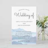 Budget Blue Waterverf Mountain Wedding (Staand voorkant)