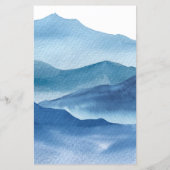 Budget Blue Waterverf Mountain Wedding (Achterkant)