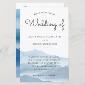 Budget Blue Waterverf Mountain Wedding (Voorkant / Achterkant)