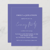 Budget Blue Wedding Evening Party nodigt uit (Voorkant / Achterkant)