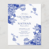 Budget Blue White Flower Chinoiserie Chic Wedding (Voorkant)