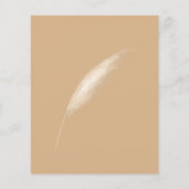 Budget Blush Boho Pampas Wedding Uitnodiging (Achterkant)