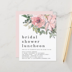 Budget Blush Florals Vrijgezellenfeest Luncheon In