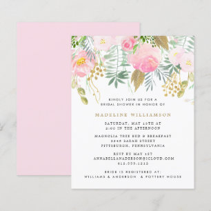 Budget Blush Gold Floral Bridal Shower