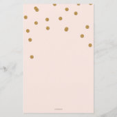 Budget Blush Gold Glitter Afstuderen Invitation (Achterkant)