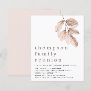 Budget Blush Leaves Family Reunion Party nodigt ui