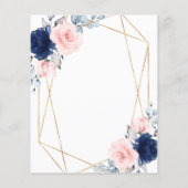 Budget Blush & Navy Alle leeftijden Verjaardag Uit (Achterkant)