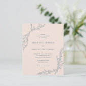 Budget Blush & Navy Hand-draw Botanical Wedding (Staand voorkant)