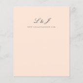 Budget Blush Peach Calligraphy Wedding Flyer (Achterkant)
