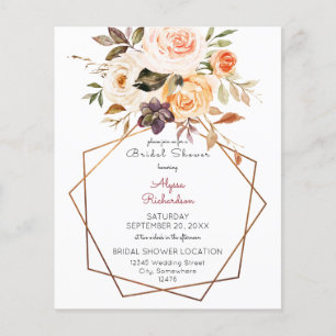 Budget Blush & Peach Floral Vrijgezellenfeest Flye Flyer