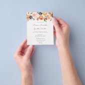 Budget Blush & Peach Floral Wedding Flyer (Hand)