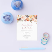 Budget Blush & Peach Floral Wedding Flyer (Enkel)