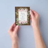 BUDGET Blush Pink Floral Wedding Invitations Flyer (Hand)