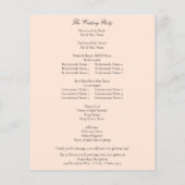Budget Blush Pink Pastel Programme de mariage (Dos)