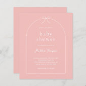 BUDGET Blush Pink Ribbon Bow Arch Baby shower (Voorkant / Achterkant)