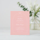 BUDGET Blush Pink Ribbon Bow Arch Baby shower (Staand voorkant)