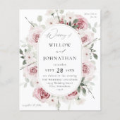 Budget Blush Pink Rose & Eucalyptus Floral Wedding (Voorkant)