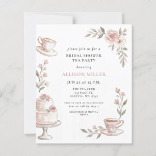 Budget Blush Rose Goud Thee Party Bruidsmeisjes Bo