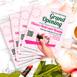 Budget Blush Roze Beauty Salon Grand Opening Flyer