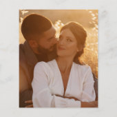 Budget Blush Roze en Goud Foto Bruiloft Uitnodigen (Achterkant)