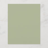Budget Blush & Sage Green bruiloft uitnodiging (Achterkant)