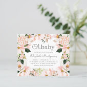 Budget Blush Spring Floral Wreath Oh Baby shower (Staand voorkant)