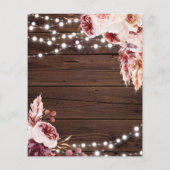 Budget Boheemse rustieke hout bruiloft uitnodiging (Achterkant)