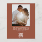 Budget Bohemian Burnt Sinaasappel Modern Wedding Flyer (Achterkant)