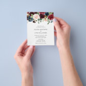 Budget Bohemian Garden QR Code Photo Wedding Flyer (Hand)