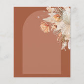 budget bohemisch terracotta pampas bruiloft flyer (Achterkant)