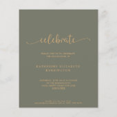 Budget Boho Arch Green Gold Photo Afstuderen (Achterkant)