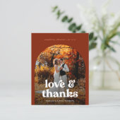 Budget Boho Arch Photo Mariage Carte de remercieme (Debout devant)