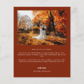 Budget Boho Arch Photo Mariage Carte de remercieme (Dos)