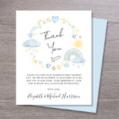 Budget Boho Baby Boy Shoy Carte de remerciements