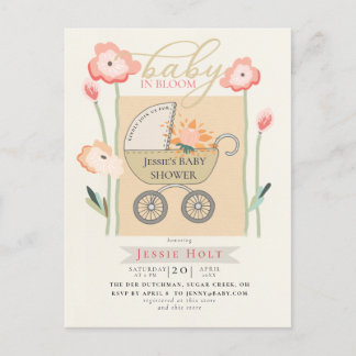 Budget Boho Baby Buggy Douche Briefkaart
