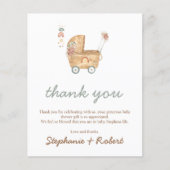 Budget Boho Baby Carriage Baby shower Hartelijk da (Voorkant)