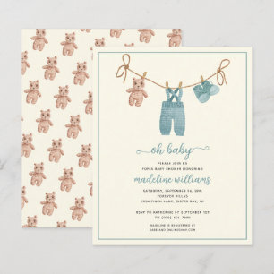 BUDGET BOHO Baby Clothes Boy Oh Baby shower nodigt