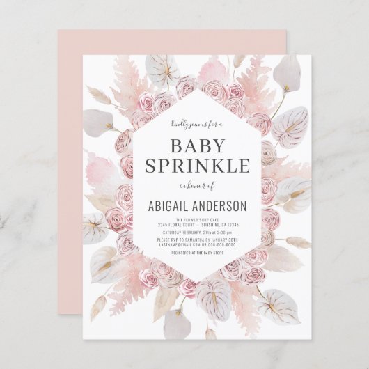 Budget Boho Baby Sprinkle Blush Pink (Voorkant / Achterkant)
