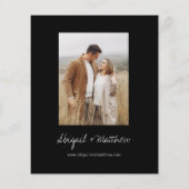 Budget Boho Black and White Wedding Invitation Flyer (Achterkant)