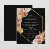 Budget Boho Black Desert Mariage Flyer Invitation (Devant / Derrière)