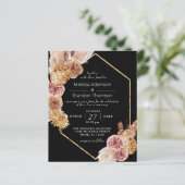 Budget Boho Black Desert Mariage Flyer Invitation (Debout devant)