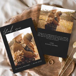 Budget Boho Black Mariage Merci Cartes