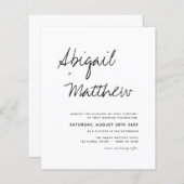 Budget Boho Black White Modern Wedding (Voorkant / Achterkant)