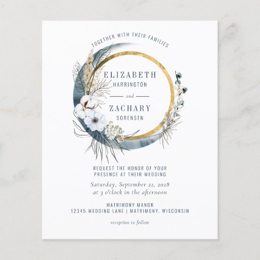 Budget Boho Blue Moon Floral Wedding (Voorkant)