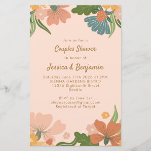 Budget Boho Blush Oranje Floral Couples Shower