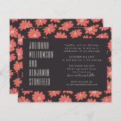 Budget Boho Botanical Black Red Floral Wedding (Voorkant / Achterkant)