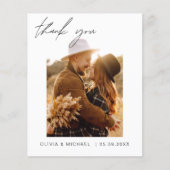 Budget Boho Chic bruiloft Dank u kaarten (Voorkant)